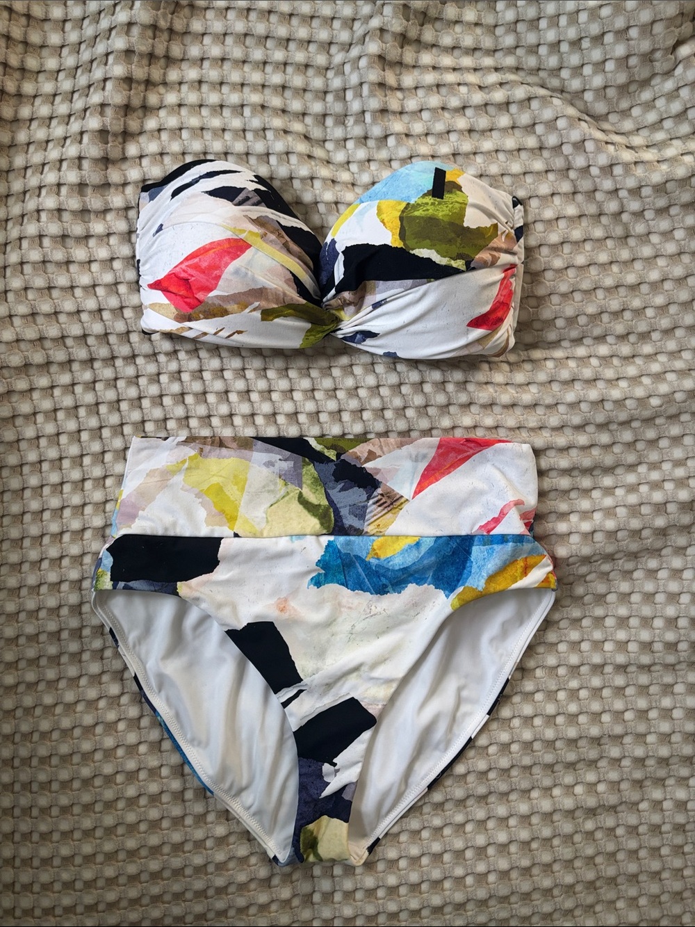 CALIA Multicolor Bandeau Two-Piece Swim Set